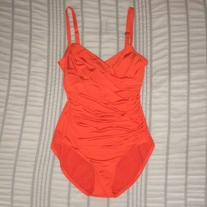 Orange One Piece Swimsuit